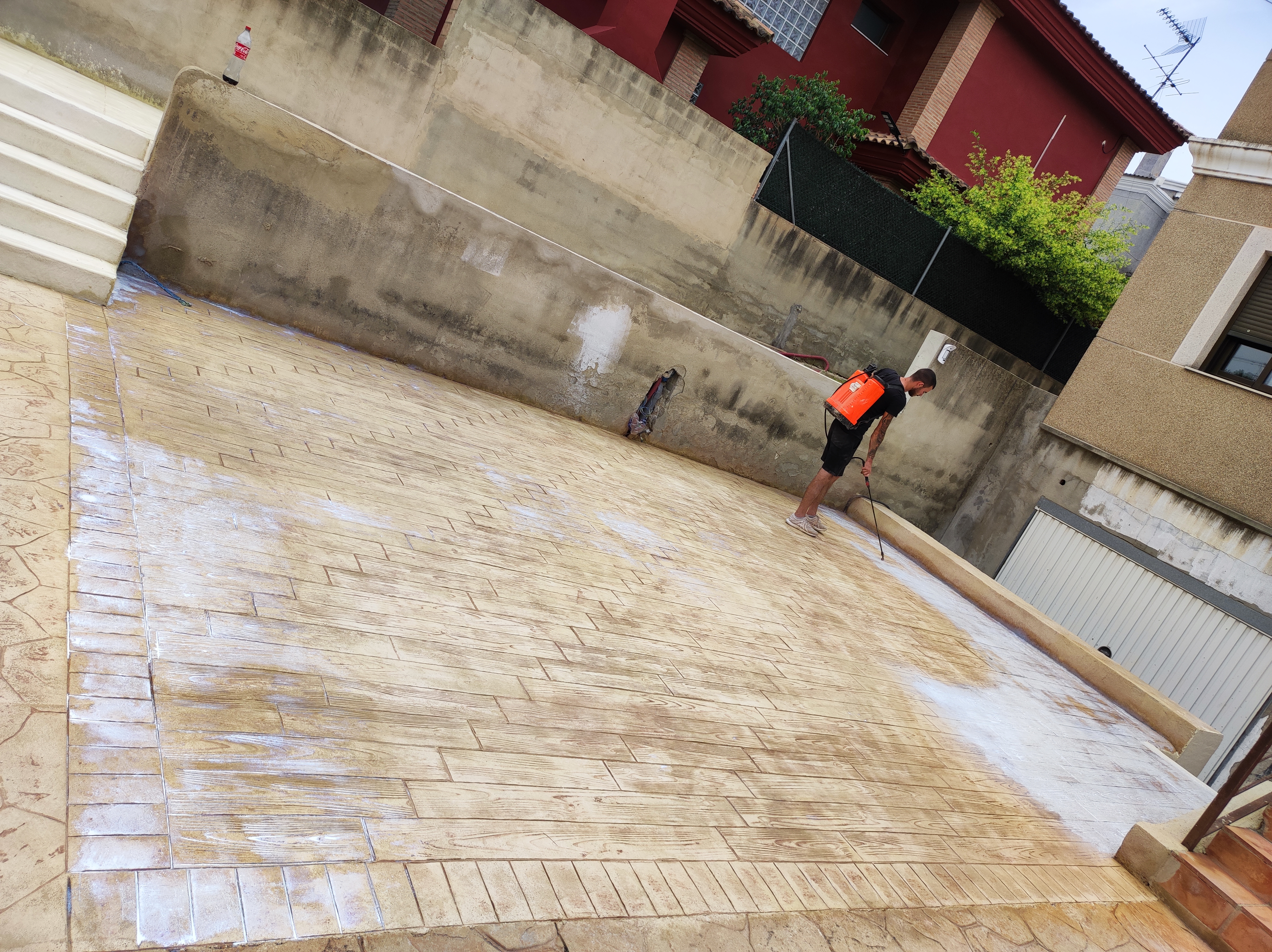 Microcemento terraza 150m² Valencia capital - Reforma completa